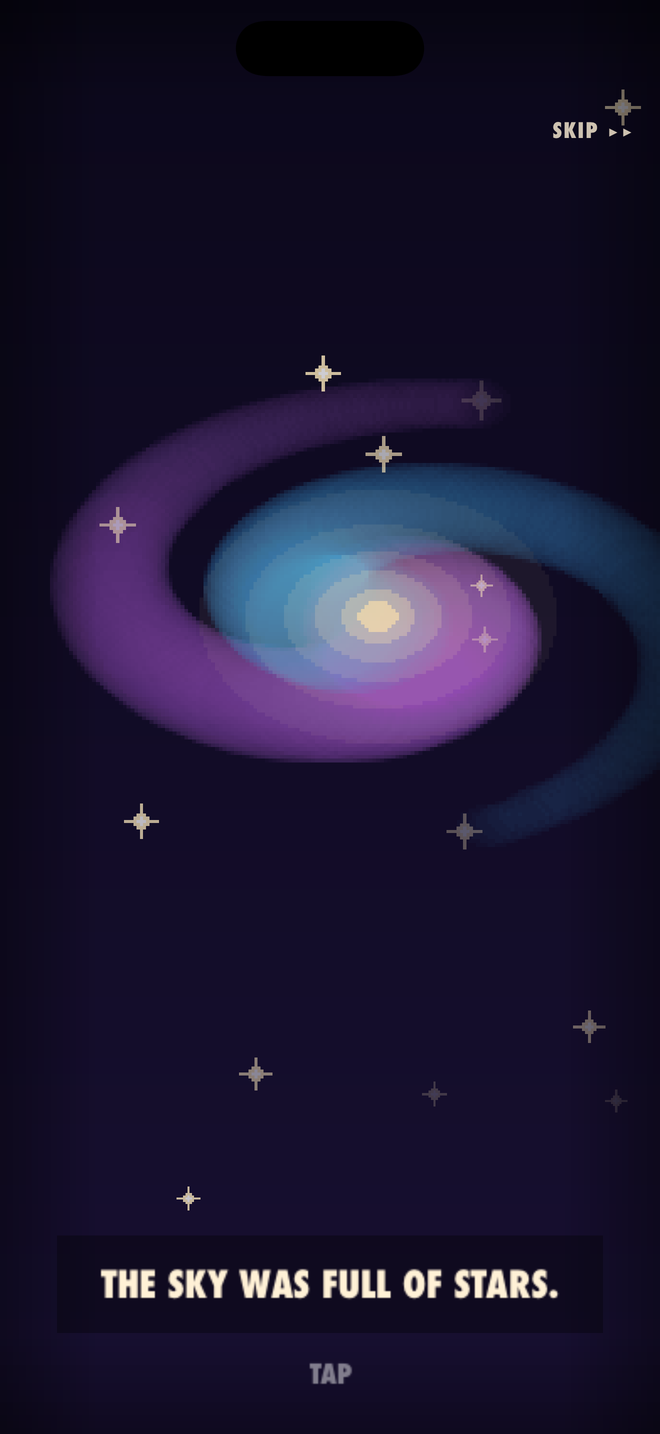 The opening film: the sky was full of stars